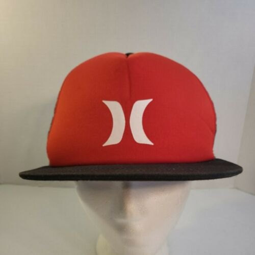 Hurley Snapback Meshback Trucker Hat Red/Black